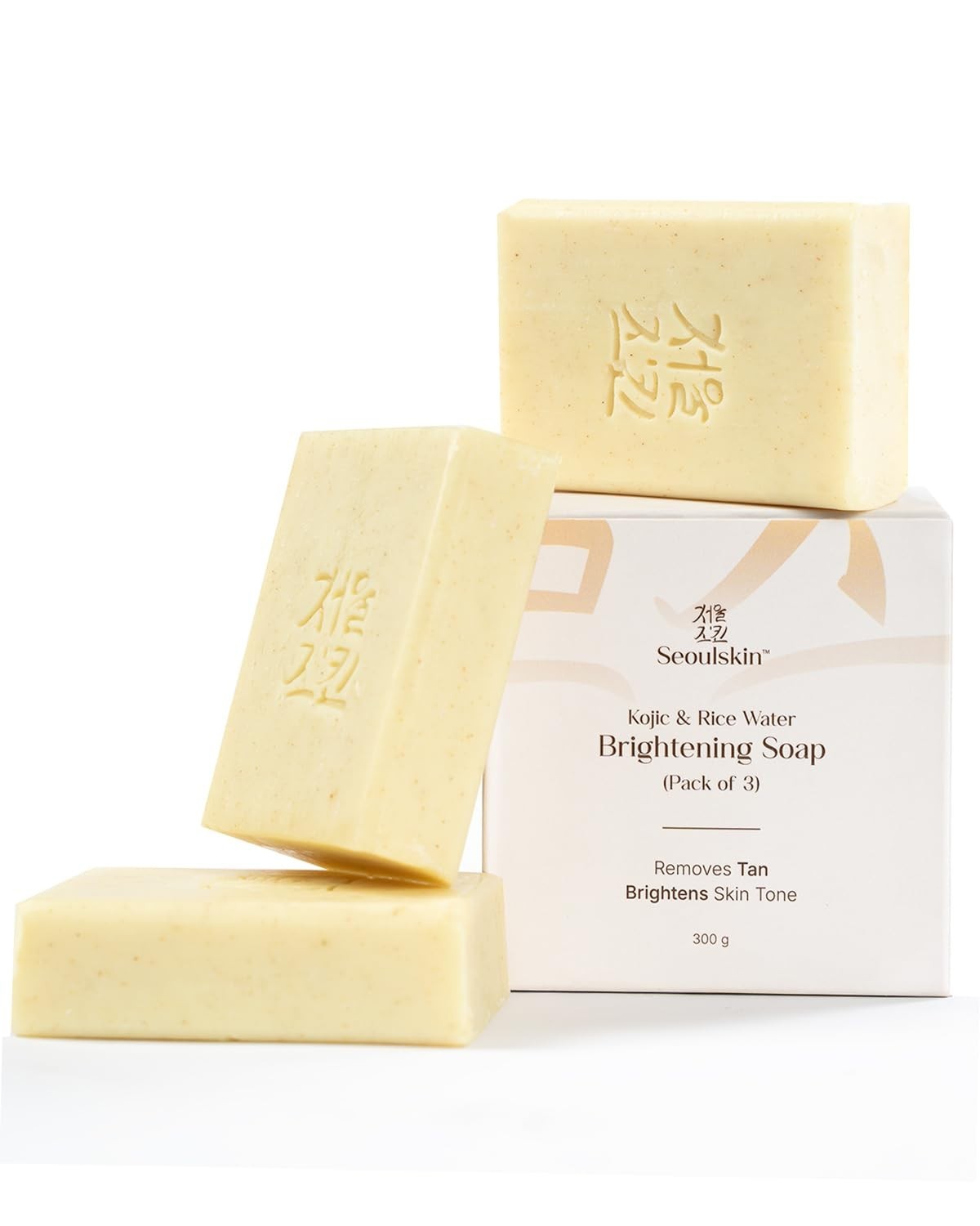 3 x Seoulskin Kojic & Rice Water Brightening Soap 100 gm 