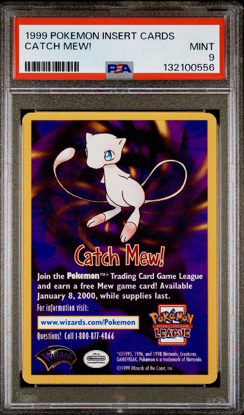 1999 Pokémon Wizards of the Coast CATCH MEWPokemon the 1st Movie Promo PSA 9 1999 Pokémon Wizards of the Coast CATCH MEWPokemon the 1st Movie Promo PSA 9