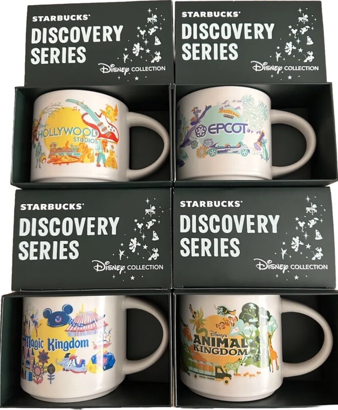 Disney Parks Starbucks Mugs Discovery Series Epcot Magic HS Animal 14 oz SET Disney Parks Starbucks Mugs Discovery Series Epcot Magic HS Animal 14 oz SET
