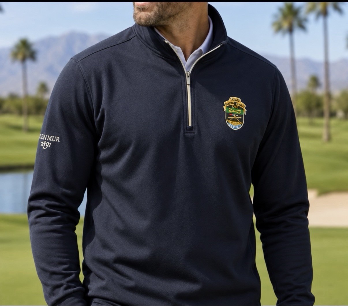 Glenmuir 1891 - Crail Golfing Society Fife Scotland XXL Navy Blue 1/4 Zip Glenmuir 1891 - Crail Golfing Society Fife Scotland XXL Navy Blue 1/4 Zip