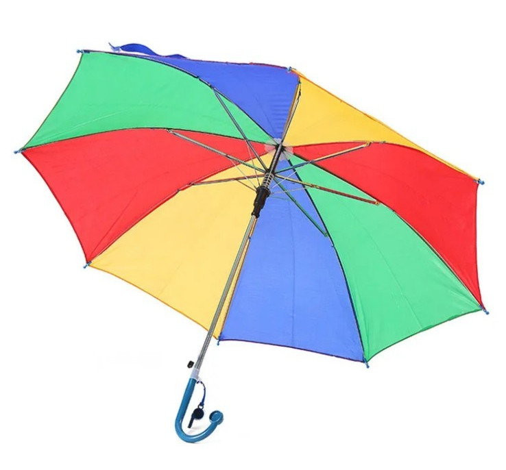 kids cute classic rainbow handheld umbrella unisex boy/girl