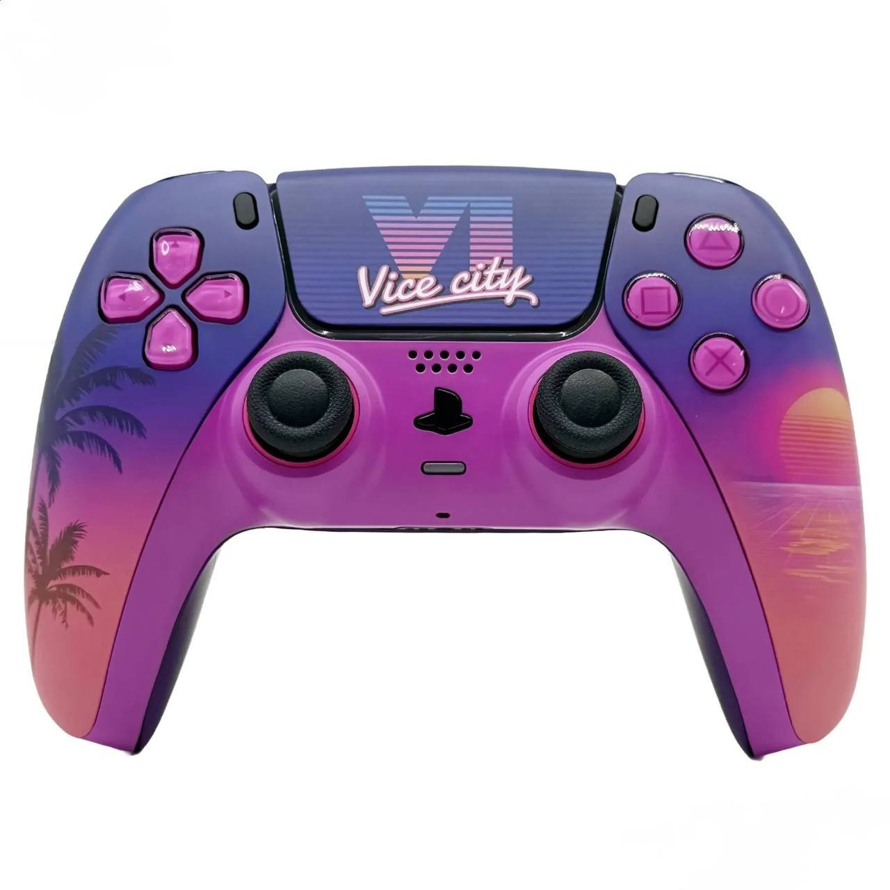 PS5 Dualsense Custom Grand Theft Auto VI Vice City  Controller Retro Sun