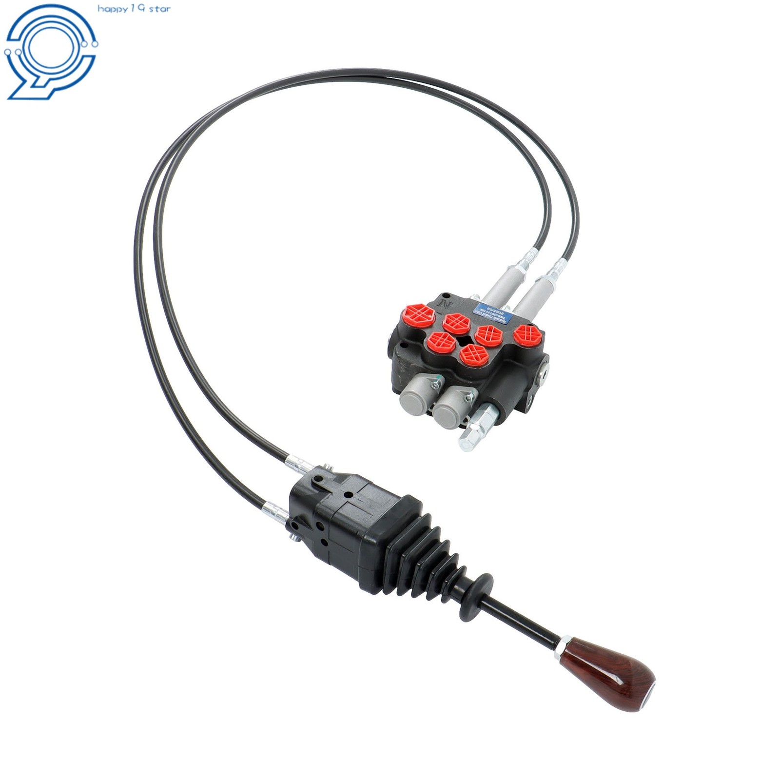 2 Spool Hydraulic Remote Control Valve Kit 80lpm/ 21gpm + Joystick + Cable 25MPa