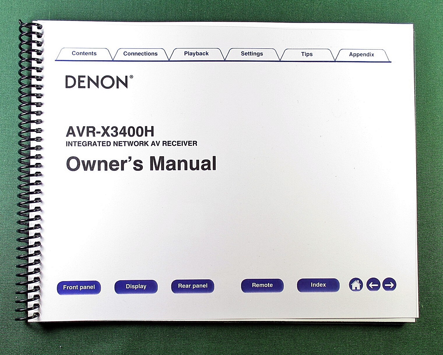 Denon AVR-X3400H Instruction Manual: Full Color 288 Pages & Protective Covers Denon AVR-X3400H Instruction Manual: Full Color 288 Pages & Protective Covers
