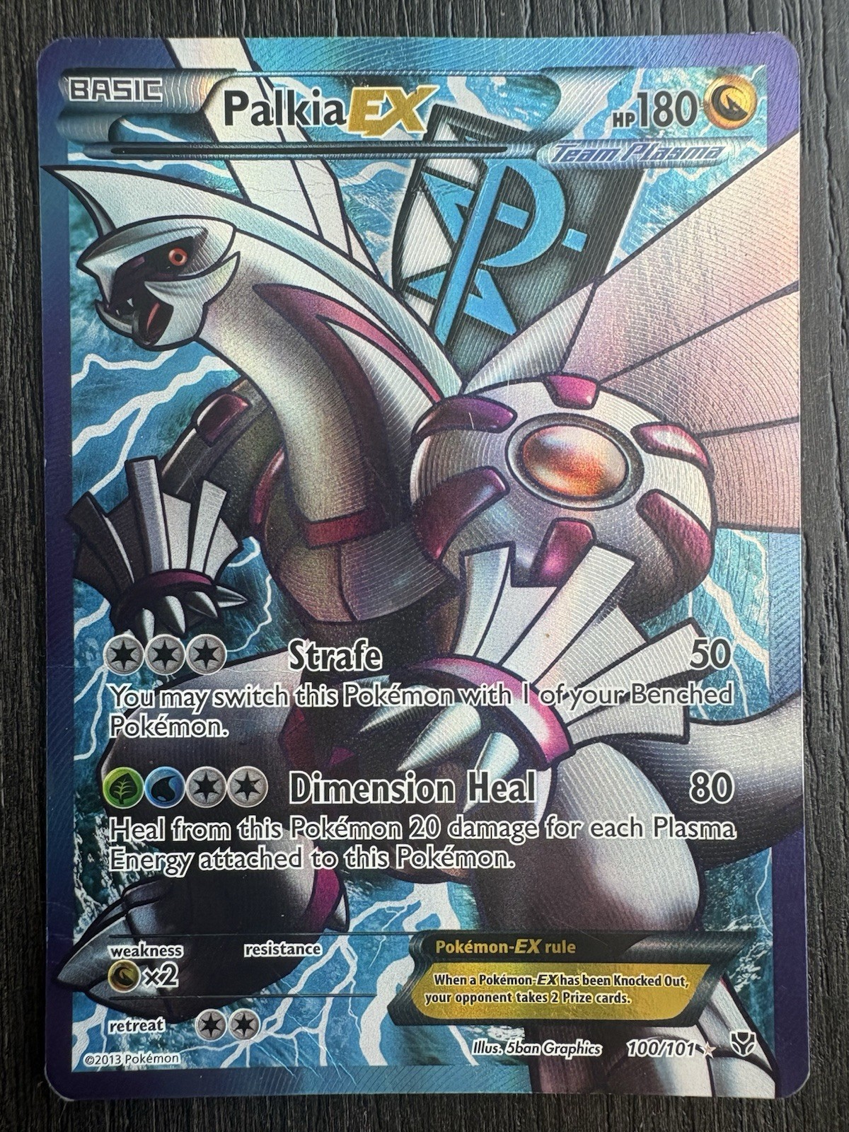 Pokemon TCG Palkia EX 100/101 Plasma Blast Full Art Holo Ultra Rare Eng 180HP Pokemon TCG Palkia EX 100/101 Plasma Blast Full Art Holo Ultra Rare Eng 180HP