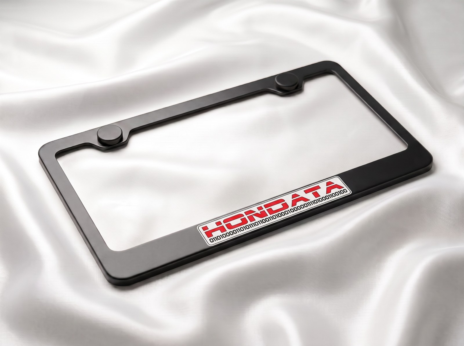HONDATA License Plate Frame Black Metal - Street Racing JDM Honda 01 Power Tech