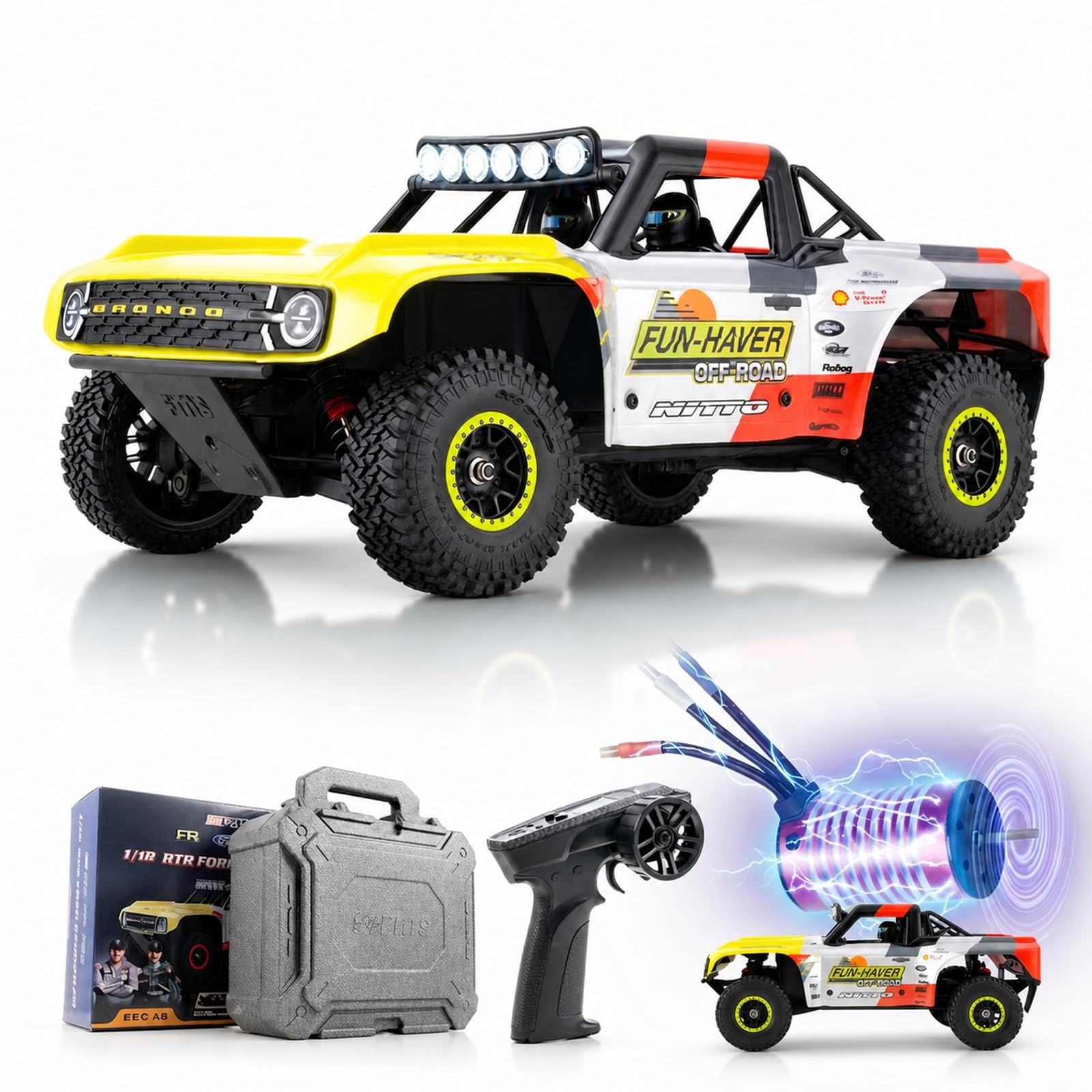 FMS 1/18 Brushless RC Truck FSC18 FORD Bronco（Not including battery and charger）