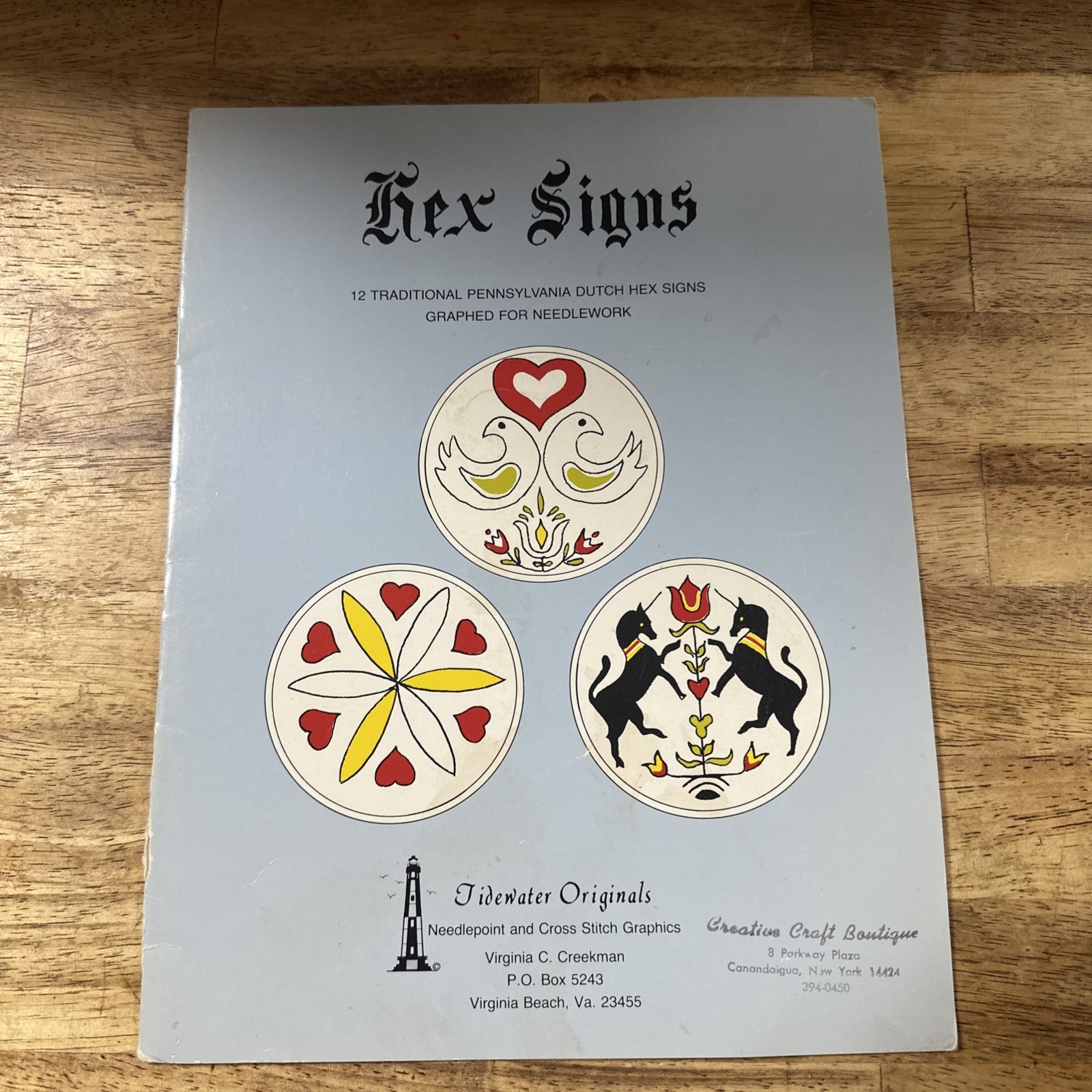 Vtg 1978 Hex Signs Needlework Pattern Book Virginia Creekman PA Dutch Folk Art