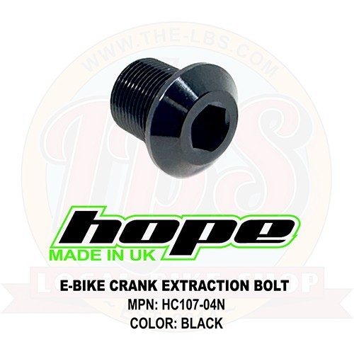 Hope E-Bike Cranks Extraction Bolt Black - HC107-04N - Brand New