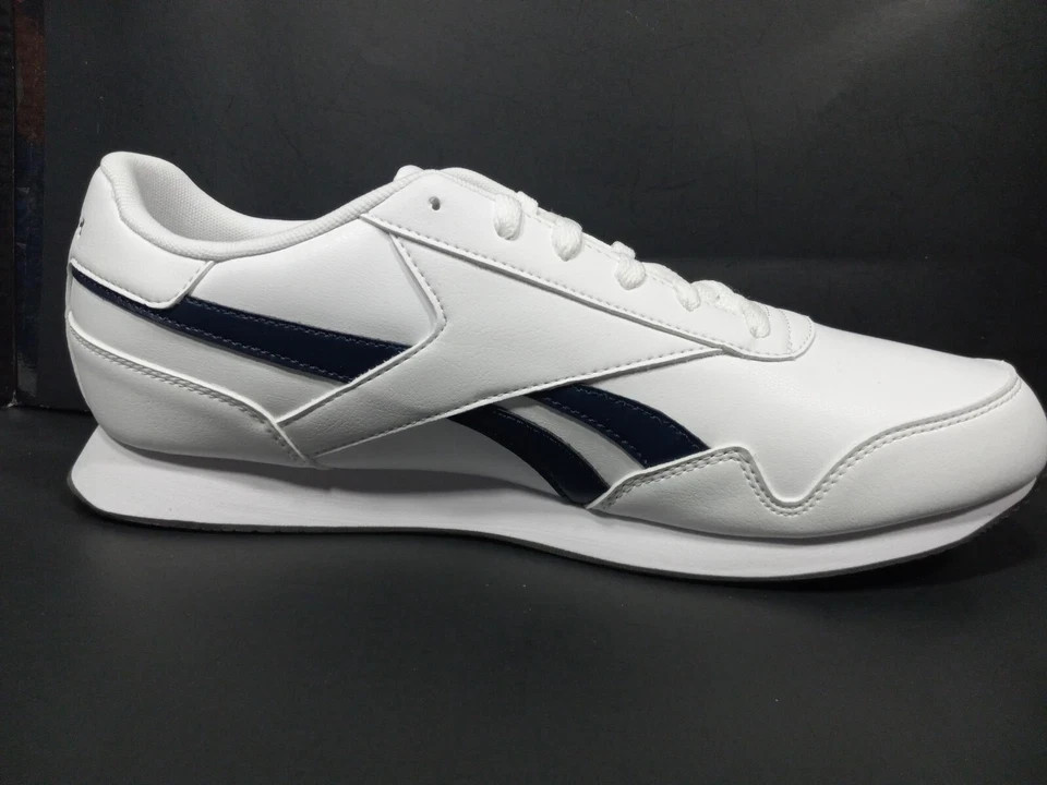 Reebok Classic Royal CL Jogger 3 Mens Shoe White Navy Blue  EF7790