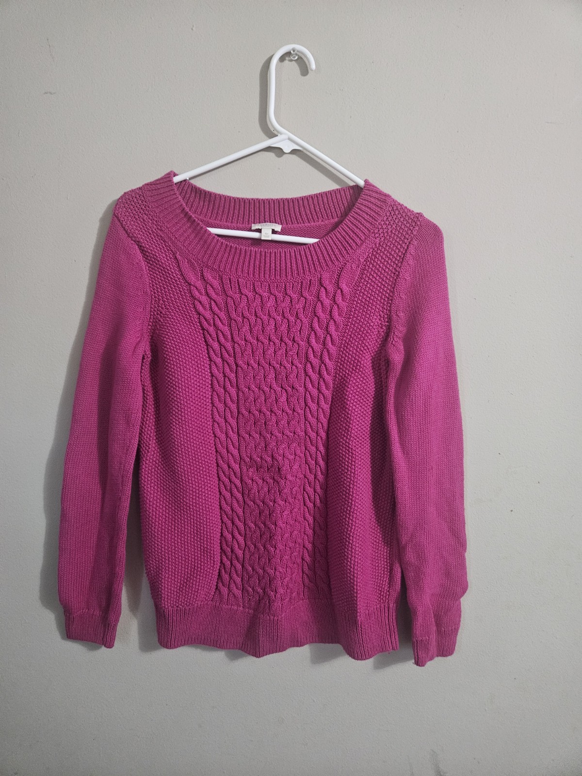 Talbots Womens Small Petite~ PINK ~ Sweater ~ Long Sleeve ~ Cotton Blend