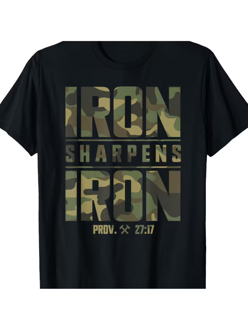 Men\'s Christian Camouflage Scripture Fitness T-Shirt 
