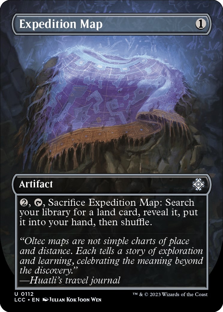 Expedition Map (Borderless) #112 *Foil* (NM) Commander: The Lost Ca... (LCC) MTG