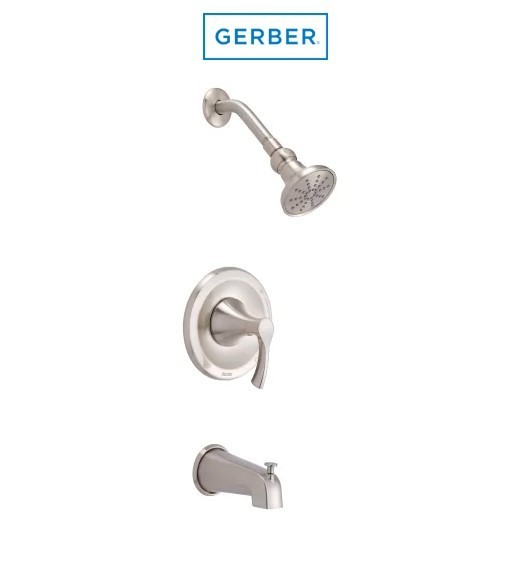 Danze-Gerber Antioch Tub/Shower Trim Kit Set w/ Treysta Cartridge Brushed Nickel Danze-Gerber Antioch Tub/Shower Trim Kit Set w/ Treysta Cartridge Brushed Nickel