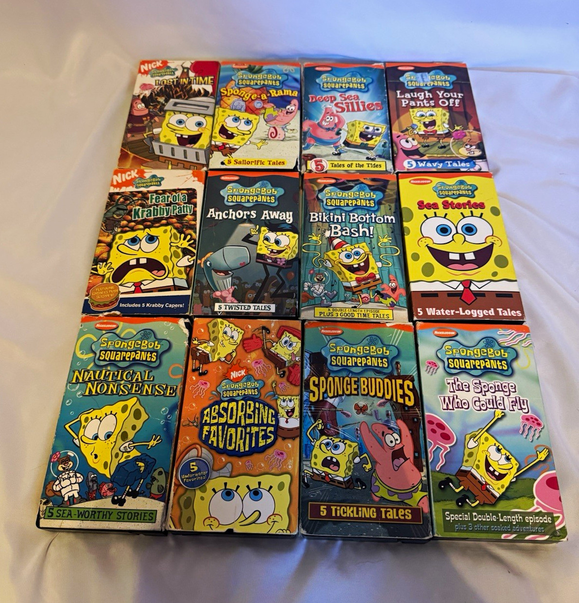 Nickelodeon SpongeBob SquarePants VHS Lot 12 Tapes- Working/Tested Nickelodeon SpongeBob SquarePants VHS Lot 12 Tapes- Working/Tested