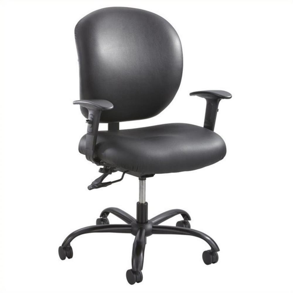 Safco Alday Task Office Chair in Black Vinyl Safco Alday Task Office Chair in Black Vinyl