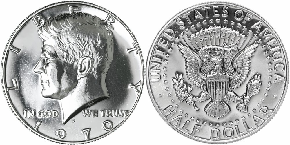 1970 S Kennedy Gem Proof Half Dollar Coin 40% Silver US 1970 S Kennedy Gem Proof Half Dollar Coin 40% Silver US