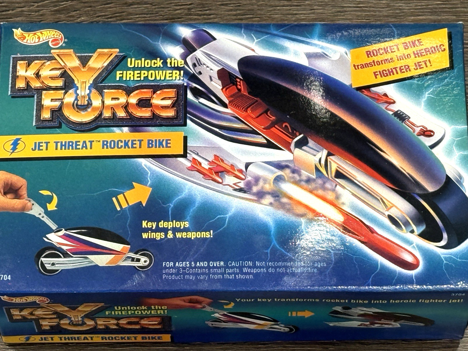 Vintage 1992 Hot Wheels Key Force Jet Threat New Sealed Box Rare Mattel Vintage 1992 Hot Wheels Key Force Jet Threat New Sealed Box Rare Mattel