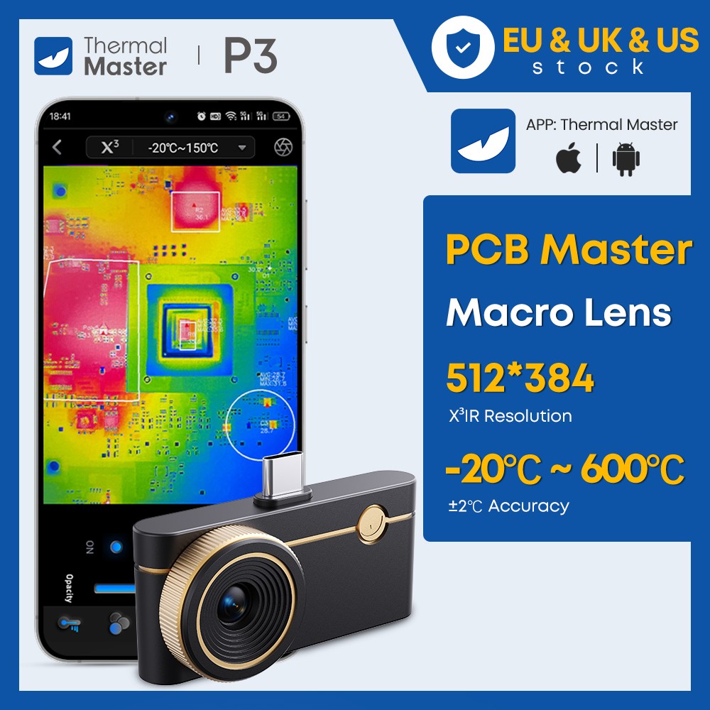P3 Thermal Imaging Camera for iPhone Android Phone USB-C 512*384 X³IR Resolution P3 Thermal Imaging Camera for iPhone Android Phone USB-C 512*384 X³IR Resolution