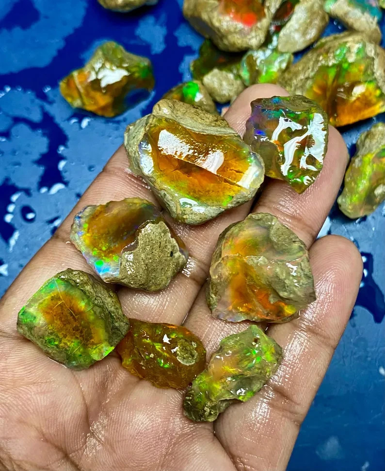 1000 Carat Opal Rough Natural Ethiopian Oil Opal Raw, Fire Opal Gemstone