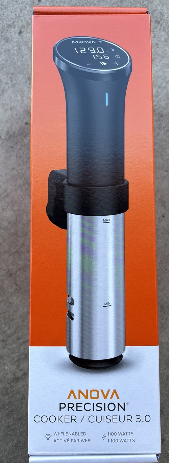 Anova Culinary Sous Vide Precision Cooker 3.0 (WiFi), 1100 Watts, Stainless New Anova Culinary Sous Vide Precision Cooker 3.0 (WiFi), 1100 Watts, Stainless New