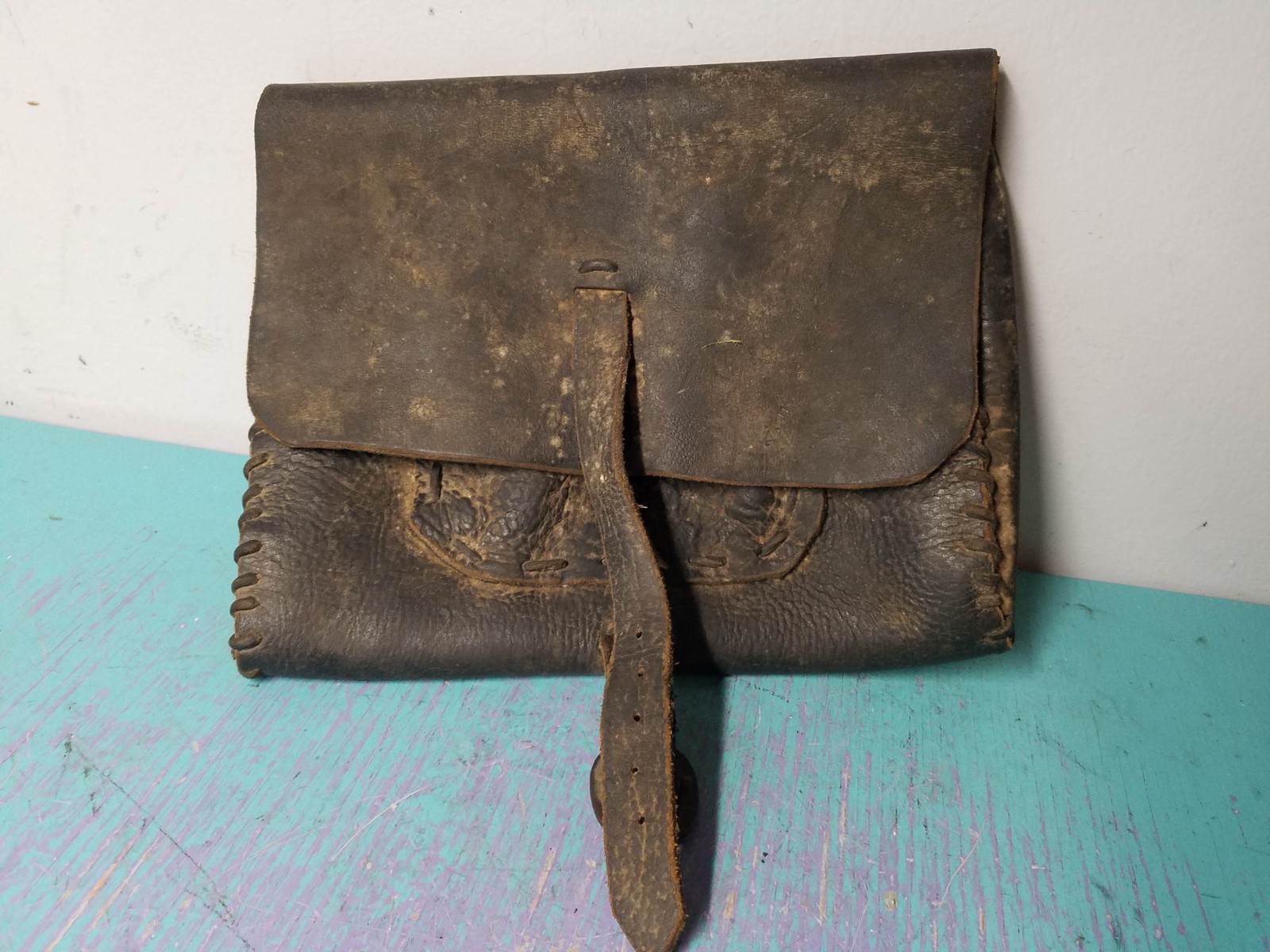 Leather Tool Bag Vintage Harley Davidson Motorcycle Antique Chopper Knucklehead