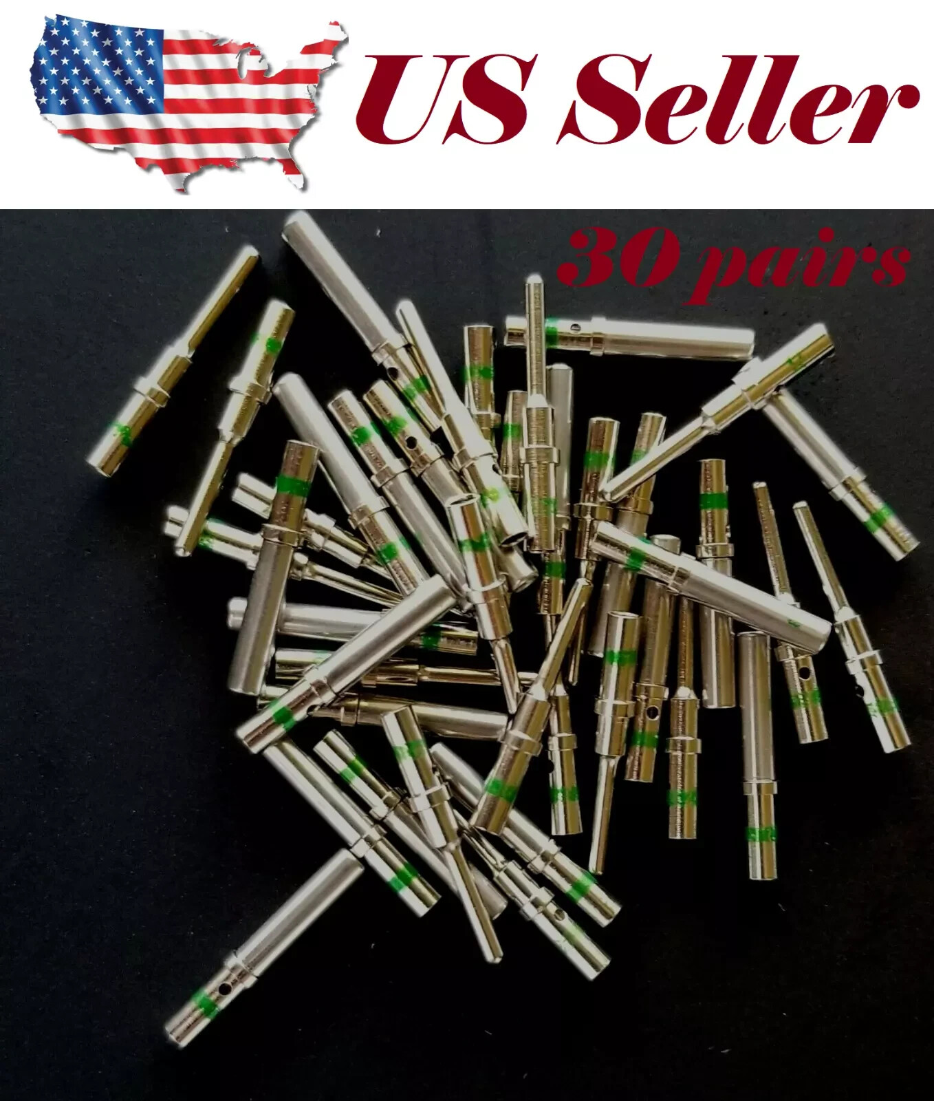 30 pairs Silver Deutsch DT Series solid pin Connector Male & Female 60 pcs US