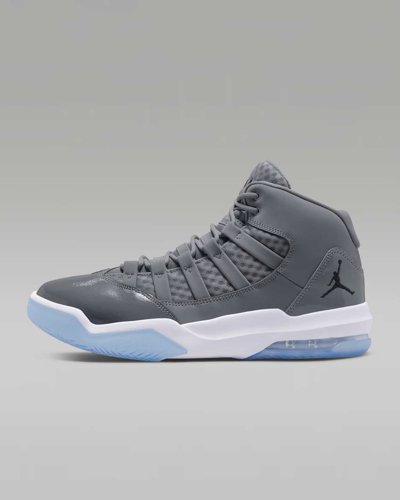 Nike Air Jordan Max Aura Cool Grey White Lace Up Sneakers AQ9084-010 Men's Sizes Nike Air Jordan Max Aura Cool Grey White Lace Up Sneakers AQ9084-010 Men's Sizes