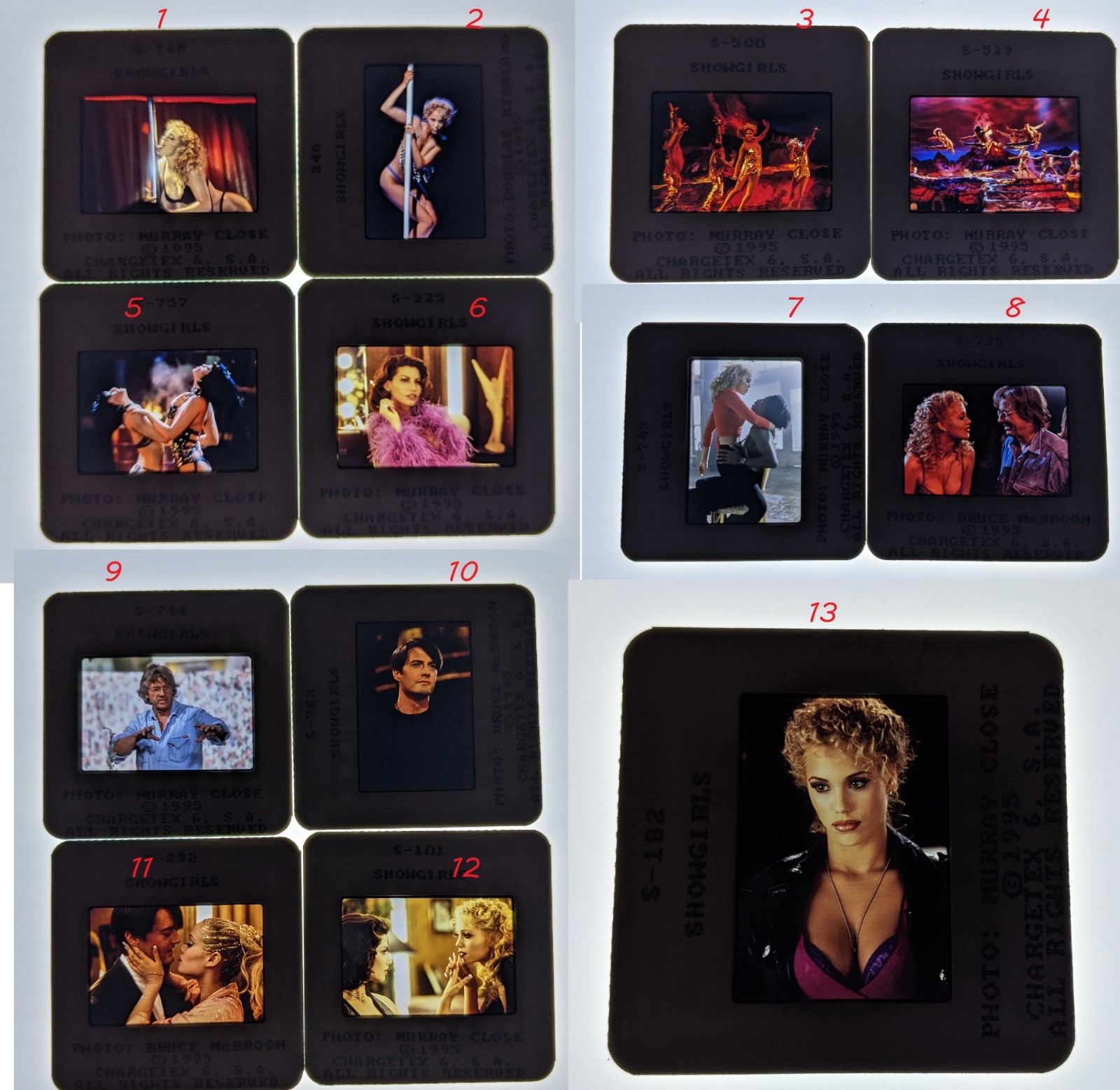 Original SHOWGIRLS 35mm Press Kit Slides $12 EACH $8 Shipping BERKLEY GERSHON