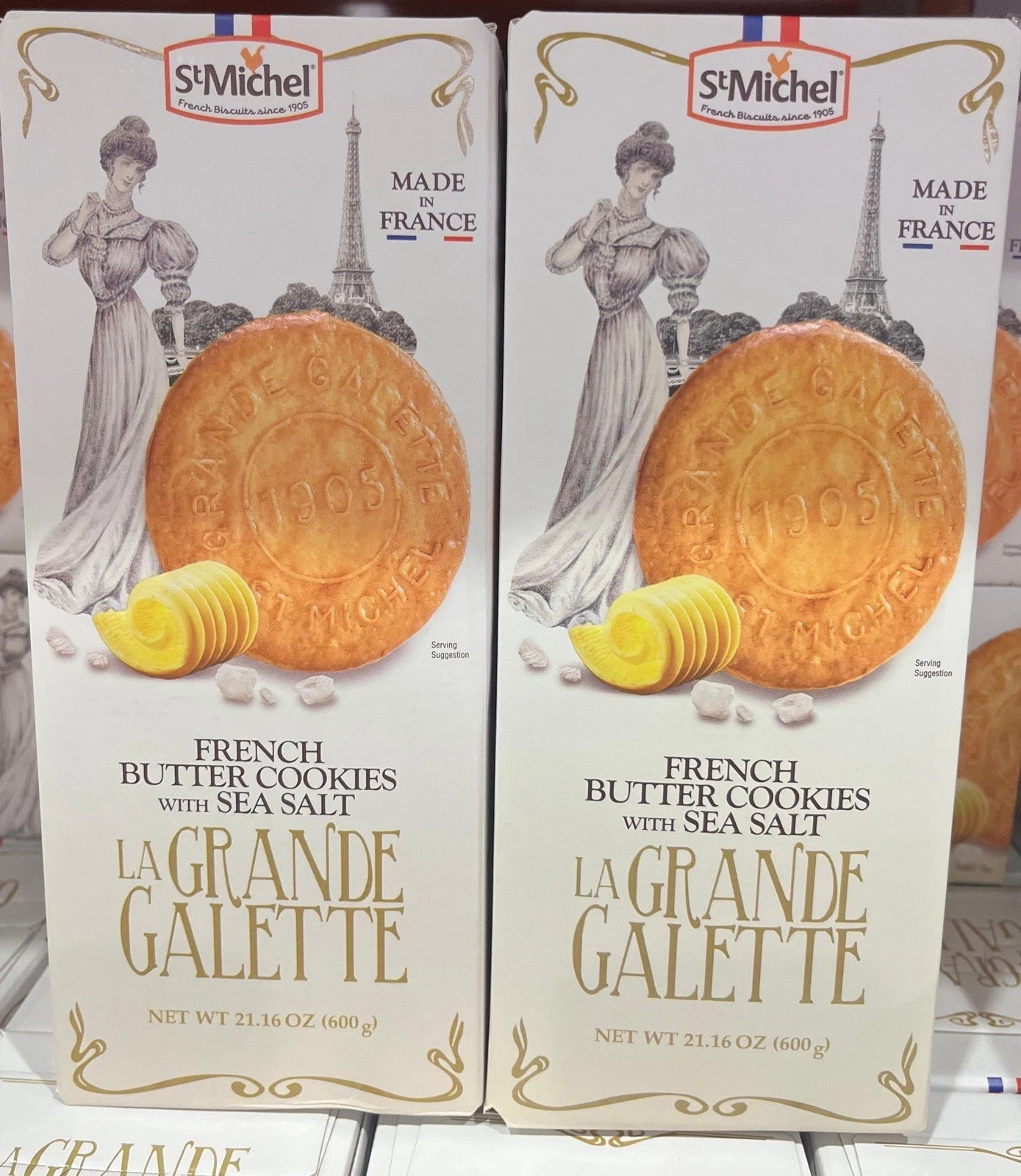 St Michel La Grande Galette French Butter Cookies 21.16 oz Each (2-Pack) St Michel La Grande Galette French Butter Cookies 21.16 oz Each (2-Pack)
