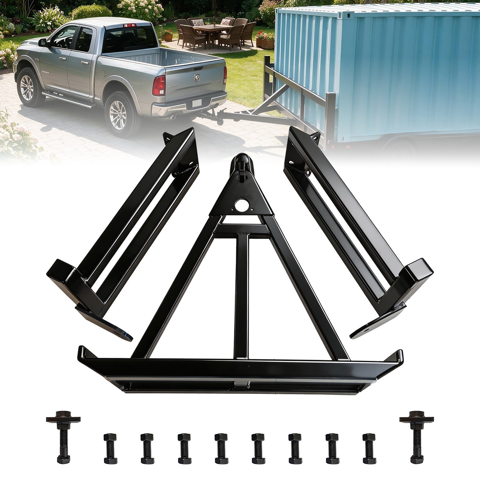 Heavy Duty Upgraded Container Tow Hitch Tow Bar Kit Fits 20ft & 40ft Shipping . Heavy Duty Upgraded Container Tow Hitch Tow Bar Kit Fits 20ft & 40ft Shipping .