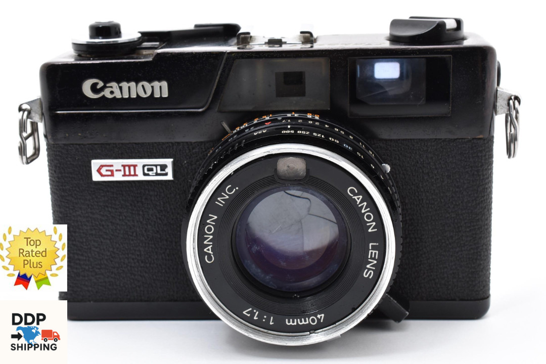 All Works [ N MINT ] Canon Canonet QL17 GIII Black Rangefinder Film Camera JAPAN