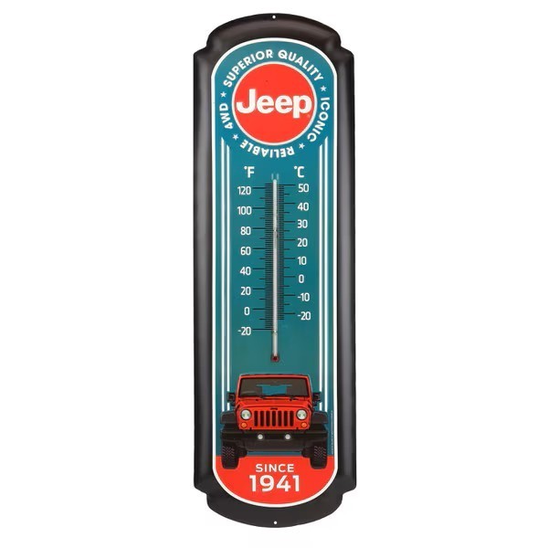 Jeep Thermometer Sign Parts Service Garage Truck Vintage Style Gas Oil 8.5\