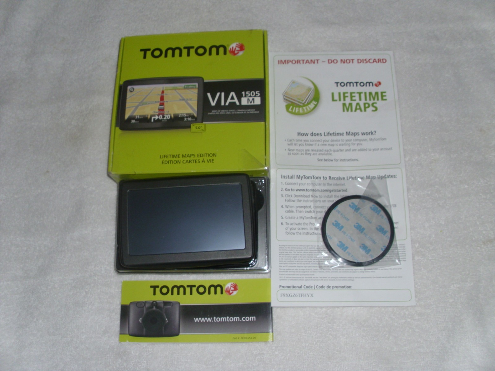 Tomtom VIA GPS 1505 M Lifetime Maps Edition Open Box All Paperwork Included NICE