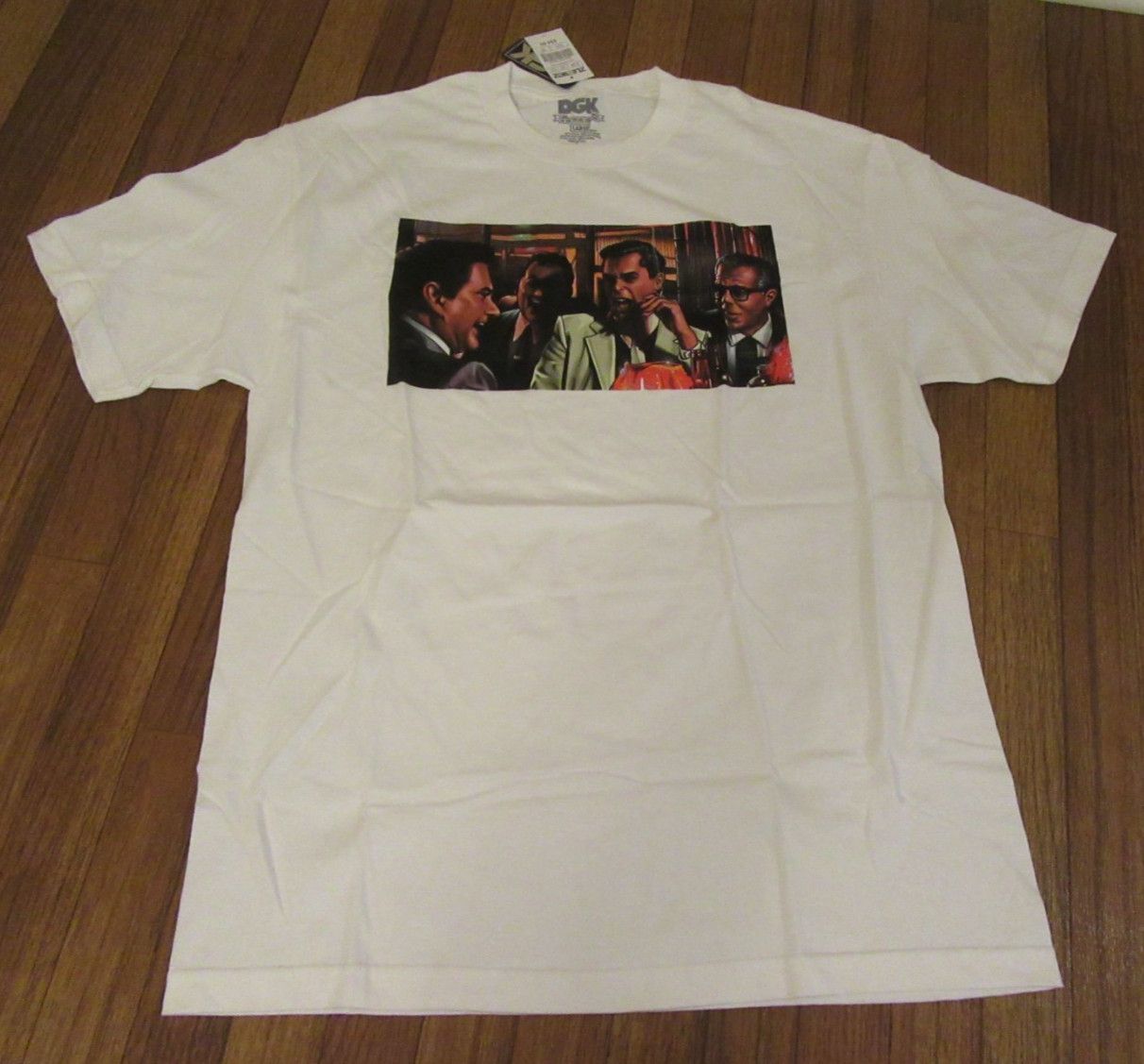 DGK Goodfellas Jokes Tee T-Shirt Size Large White Brand New NWT Liotta Pesci