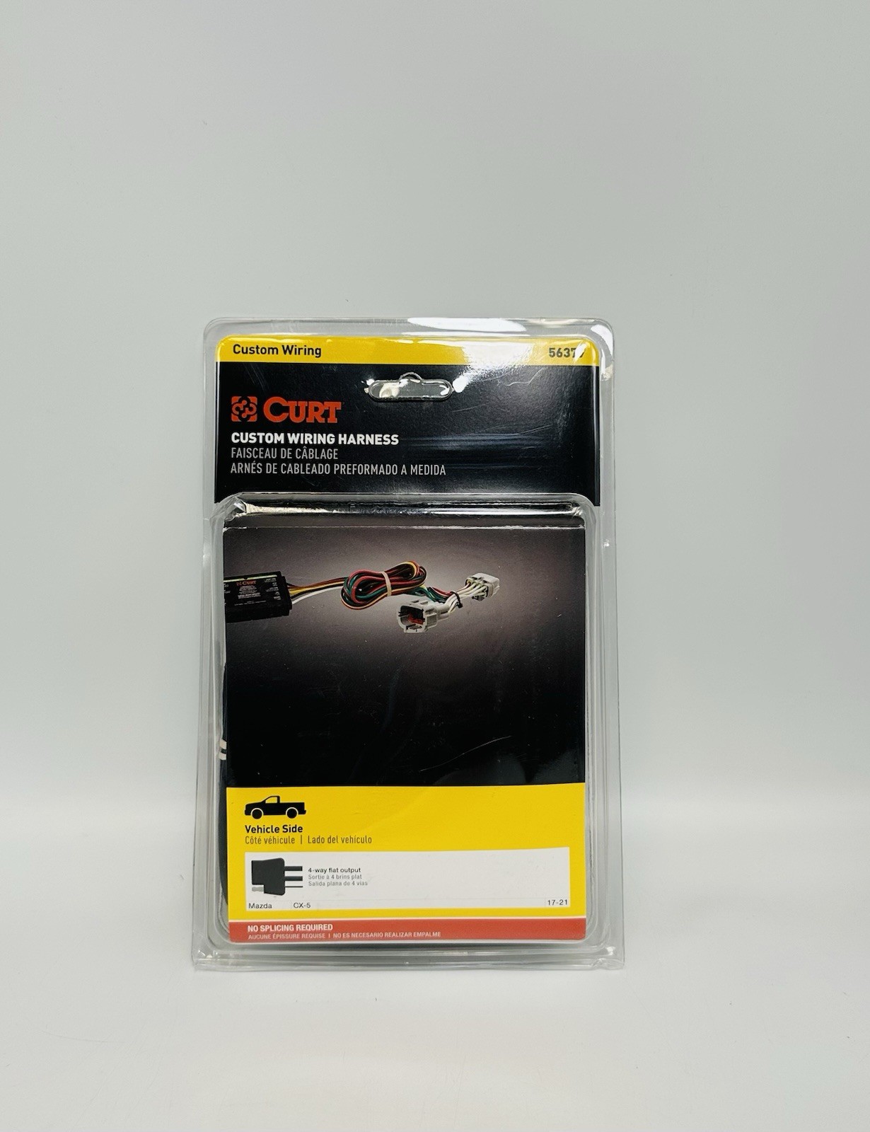 Curt 56377 T-Connector Custom Wiring Harness - Mazda CX-5 4-way Flat Output NEW