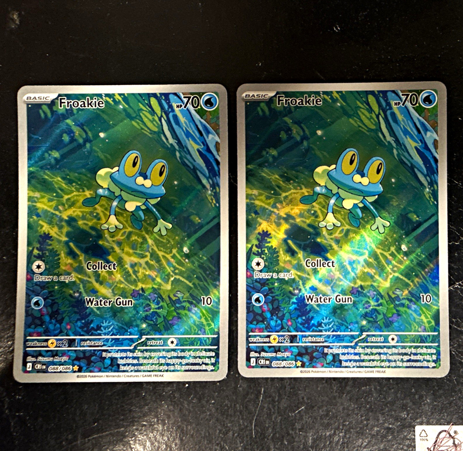 Nintendo Pokemon TCG Froakie 056/197 Obsidian Flames Reverse Holo Lot of 2 Nintendo Pokemon TCG Froakie 056/197 Obsidian Flames Reverse Holo Lot of 2