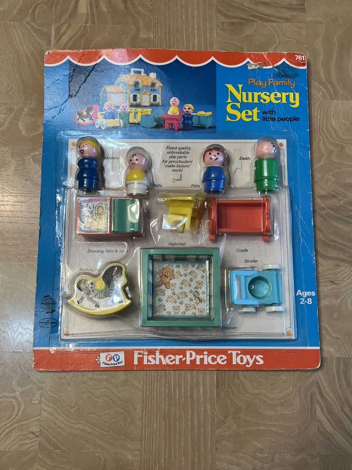 Vintage 1972 Fisher-Price Play Family Nursery Set w/ Little People New Sealed 