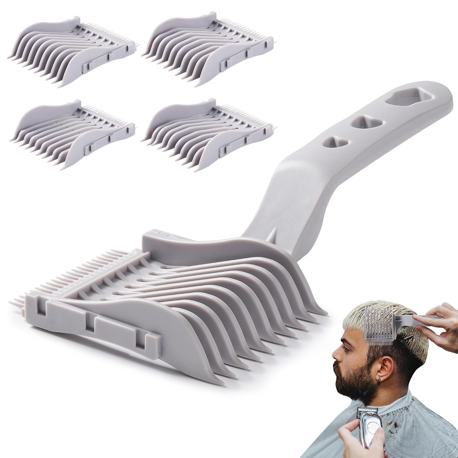 Blend Friend 4-In-1 Detachable Fade Comb Set, 4 Different Size Barber Fade Blend Friend 4-In-1 Detachable Fade Comb Set, 4 Different Size Barber Fade