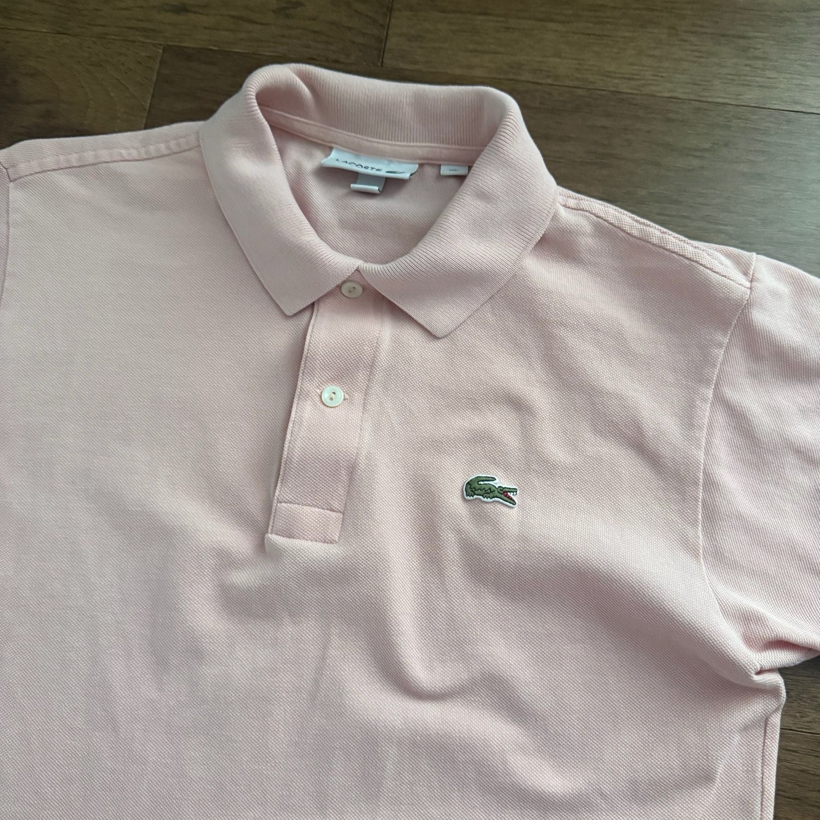 Lacoste Classic Fit Polo Size US S Pink Cotton