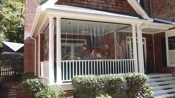 Clear Patio Enclosure Winterizing Panels 30 MIL CLEAR GLASS PVC