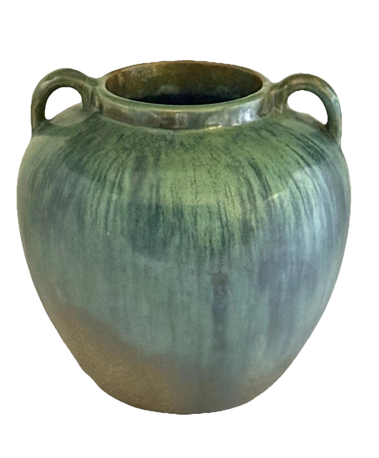 Vintage  Fulper Arts Pottery  Ceramic Vase 6 1/2” X 7”  Two handled