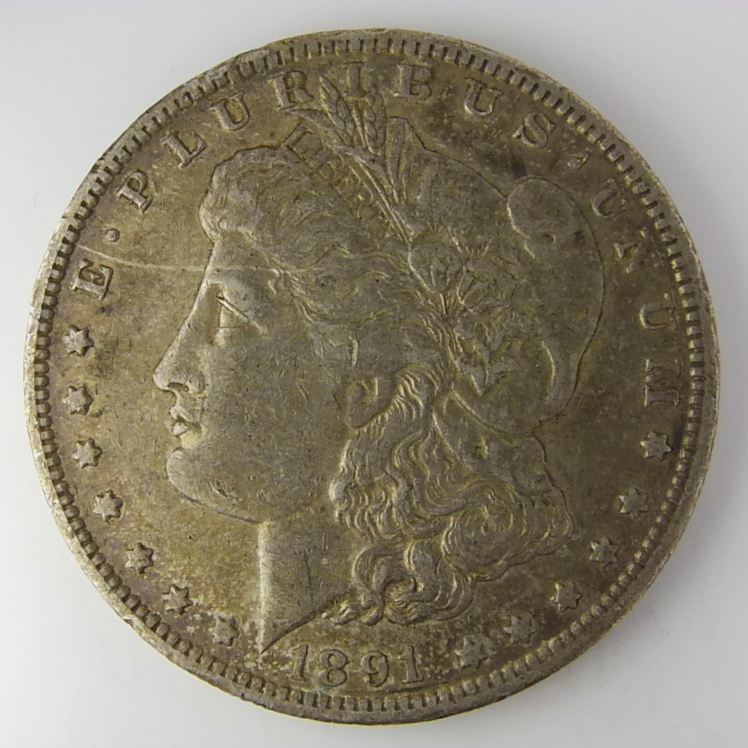 ~VINTAGE AMERICAN SILVER~ 1891-O Morgan Dollar 1$ US Mint Coin XF Z635