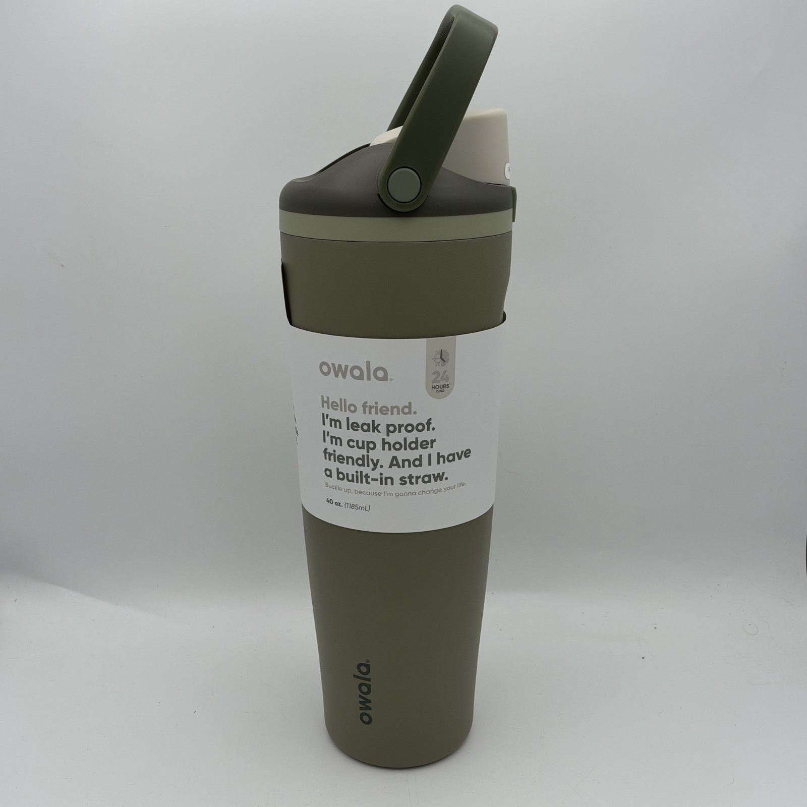 Owala FreeSip 40 oz Insulated Stainless Steel Water Bottle Green New w/ Tags