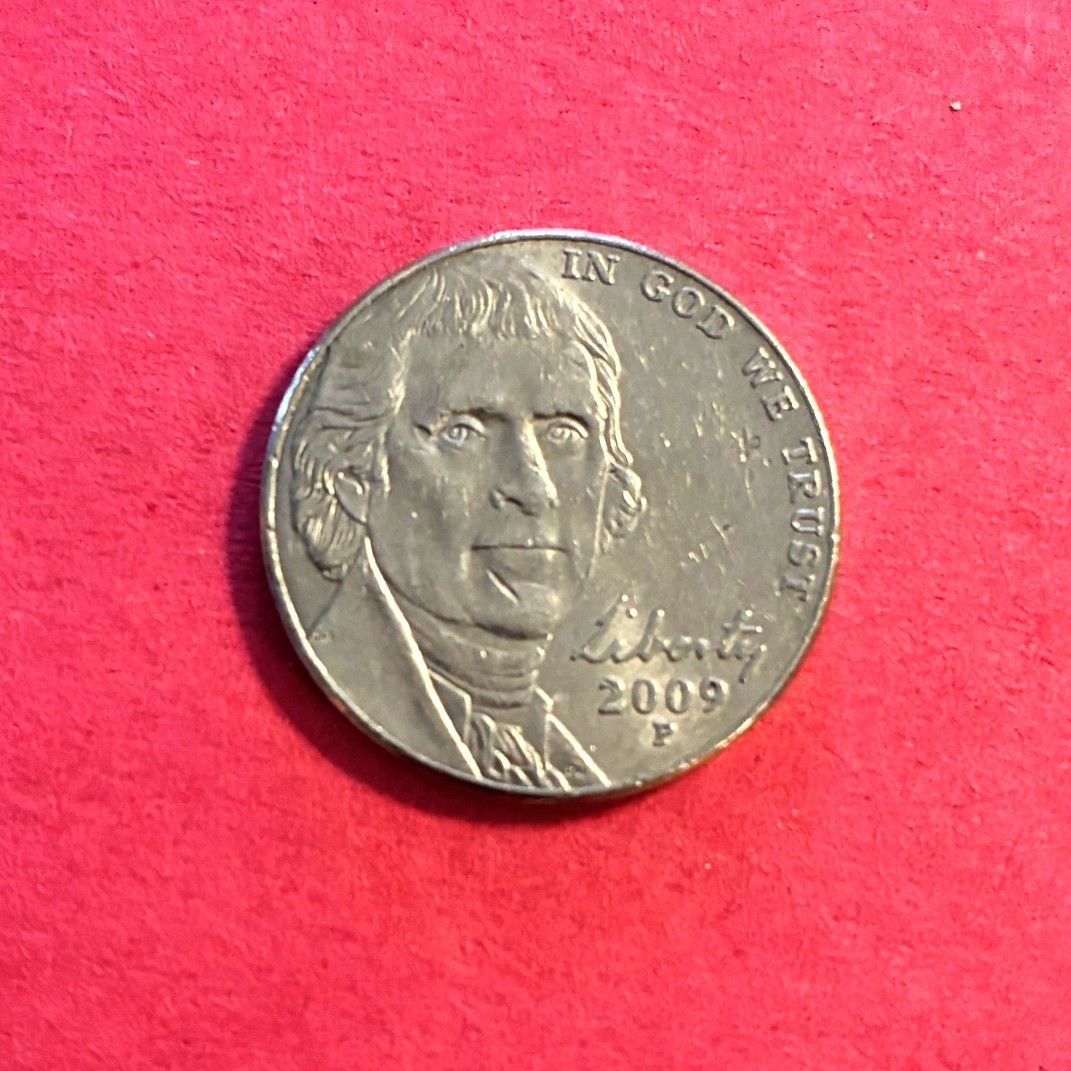 One 2009P Jefferson Nickel Below Fine Circulated Condition Ships Free One 2009P Jefferson Nickel Below Fine Circulated Condition Ships Free