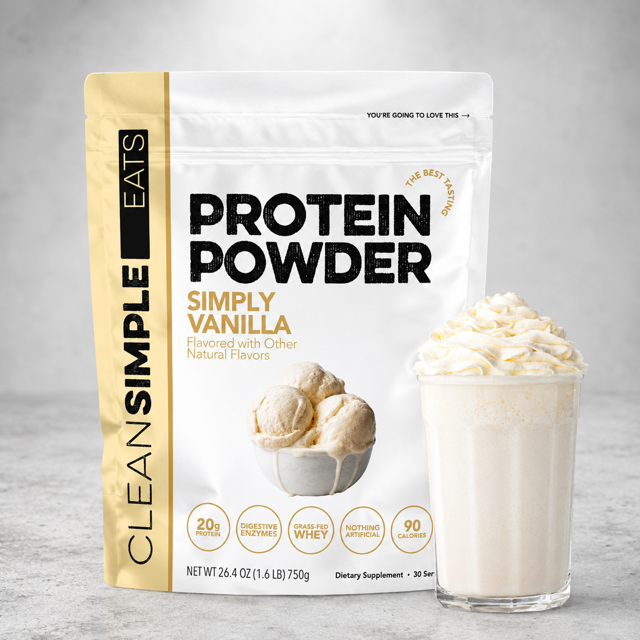 Clean Simple Eats Whey Protein Powder, Simply Vanilla 30 Serving – New Sealed Clean Simple Eats Whey Protein Powder, Simply Vanilla 30 Serving – New Sealed
