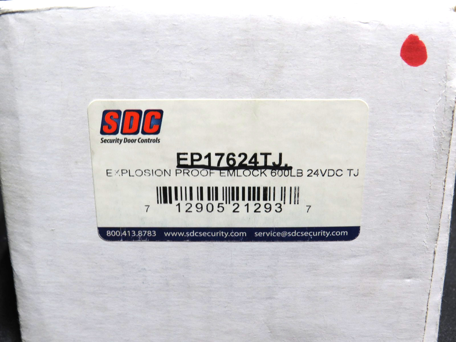 SDC EP17624TJ Single Explosion Proof Magnetic Lock, Top Conduit, 600LB [CTPA]