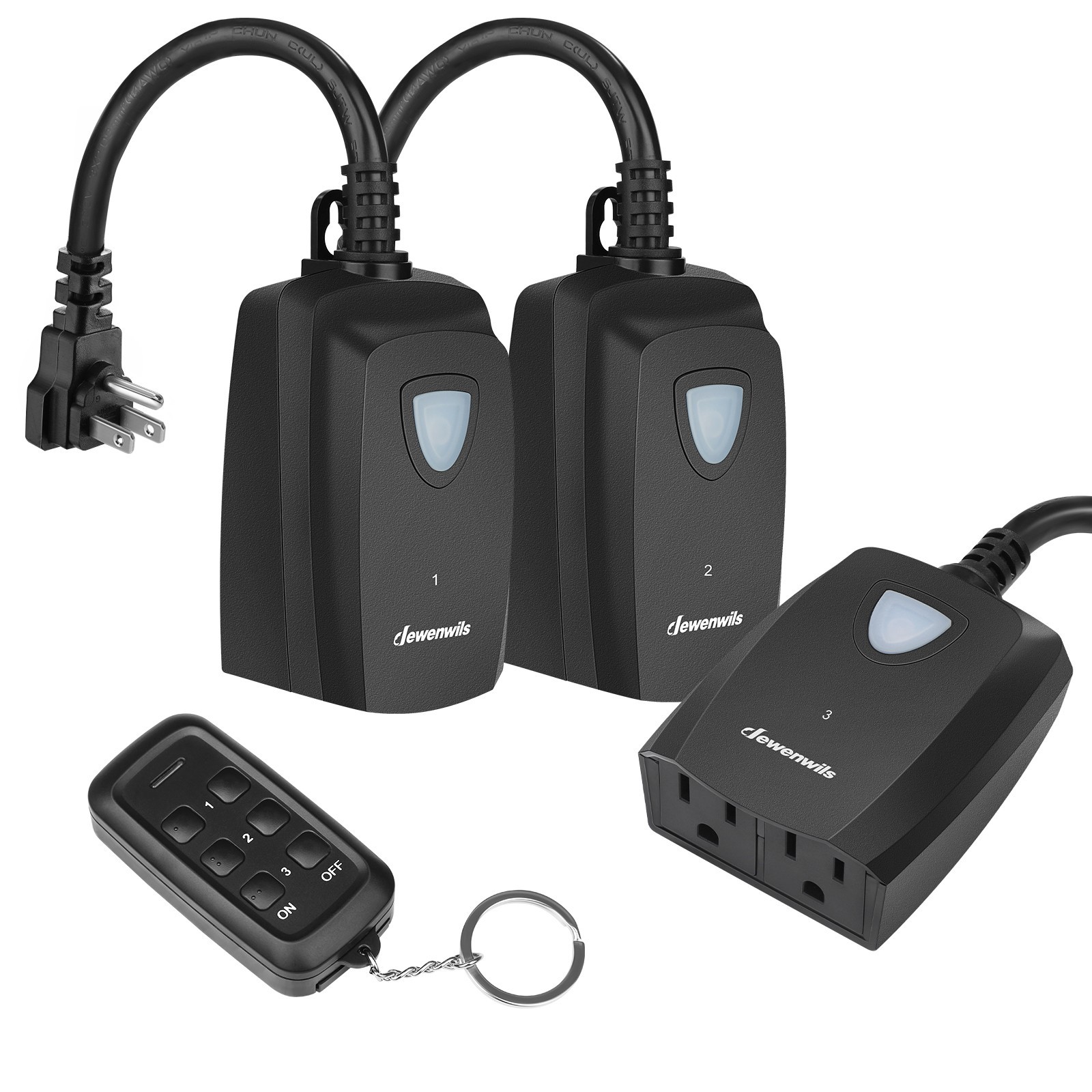 DEWENWILS Outdoor Remote Control Outlet Weatherproof for Christmas Lights