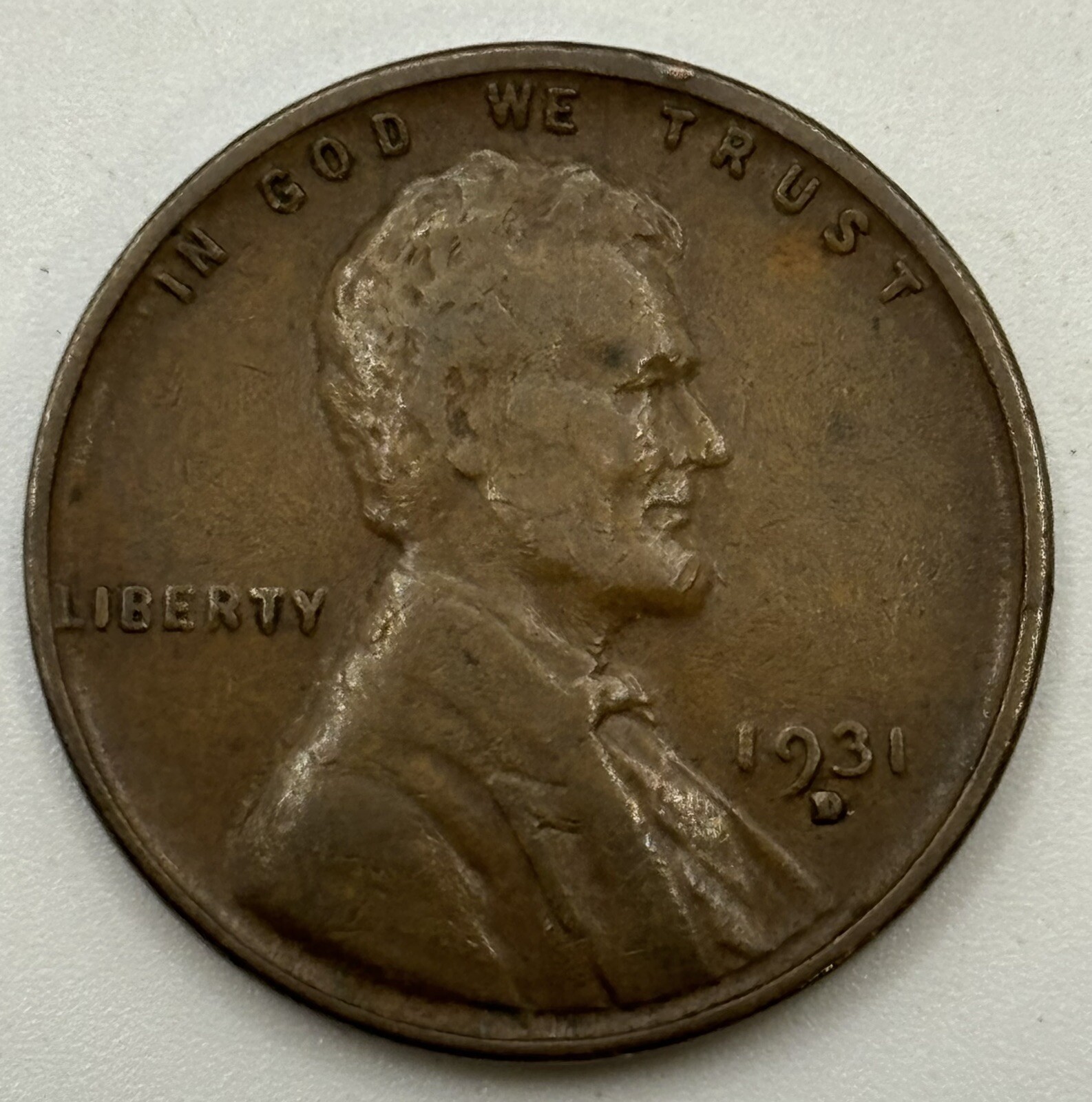 1931-D Lincoln Wheat Penny Cent G/VG/F X-384 1931-D Lincoln Wheat Penny Cent G/VG/F X-384