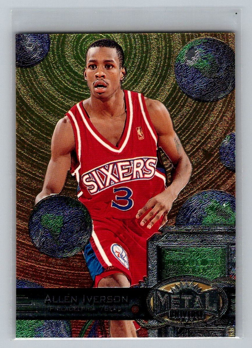 1997-98 Skybox Metal Universe Allen Iverson #20 Philadelphia 76ers/Ship Free